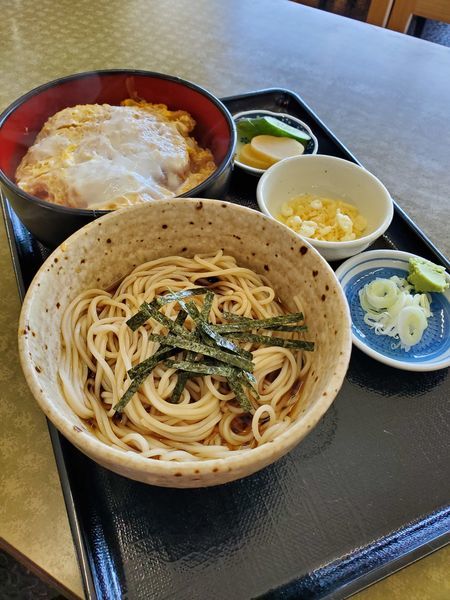「かつ丼セット　冷たい蕎麦」@東八幡増田屋の写真