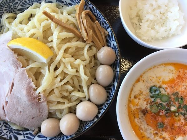 「担々ざるつけ麺 950円（うずら+120円）」@龍のひげ 一義の写真