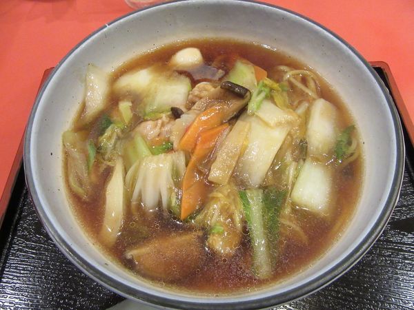 「広東麺（９００円）＋鶏唐揚げ６５０円」@手打ラーメン珍来 谷田部IC店の写真