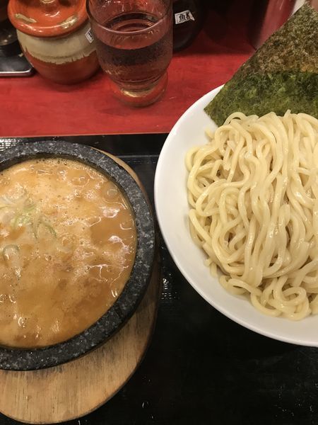 「味噌つけ麺、大盛り」@つけ麺屋 のぶなが 北口店の写真