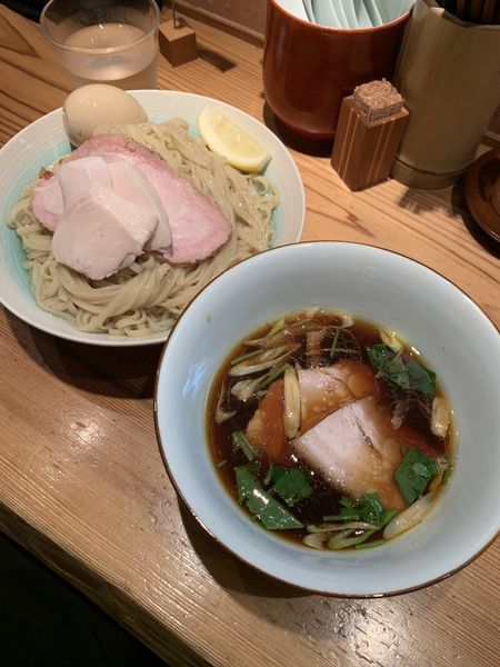 「つけ麺大盛り1000円＋特製トッピング270円。」@らぁめん鴇の写真