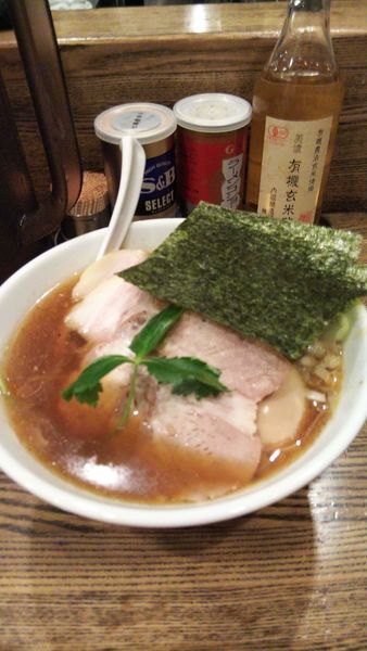 「特製平子煮干そば＋長ネギ」@新橋 纏の写真