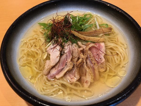 「魚介と阿波尾鶏すだち冷やし」@醤油と貝と麺そして人と夢の写真