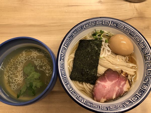 「昆布水のつけ麺 (塩)、味玉」@麺処 有彩の写真
