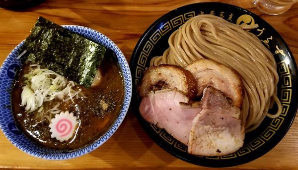 「特製つけ麺(並)+チャーシューご飯」@中華蕎麦うゑずの写真