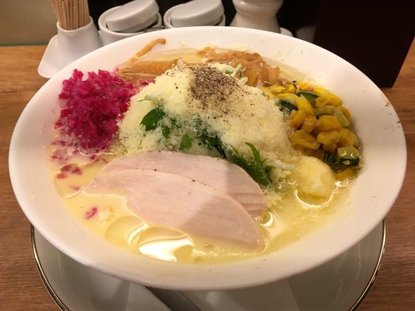 「アサヒスーパードライ生ジョッキ→トウモロコシの冷やしらぁめん」@箸とレンゲの写真