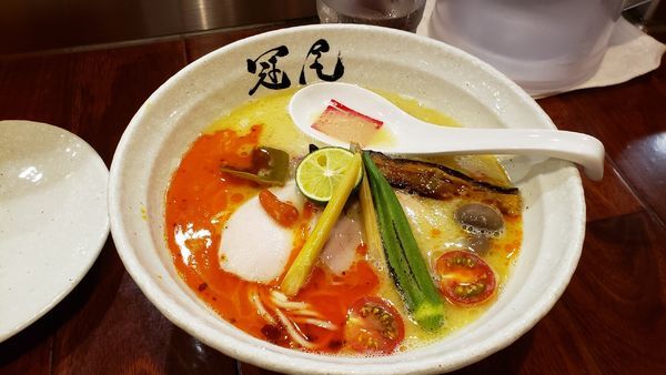 「エスニック【限定】　1000円」@らぁめん冠尾 恵比寿西店の写真