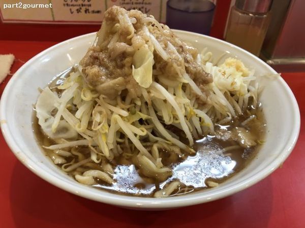 「らーめん(豚2枚) 「ニンニクアブラ」(750円)」@麺屋 桐龍の写真