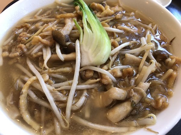 「豚肉とザーサイきの子そば」@中華四川料理 飛鳥の写真