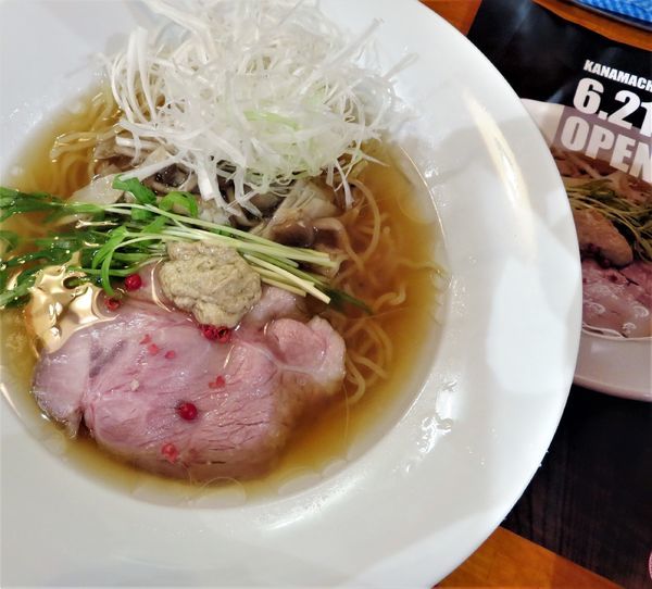 「ポルチーニ香る我飯醤油＋ねぎ（900円）」@麺道 わがまんまの写真