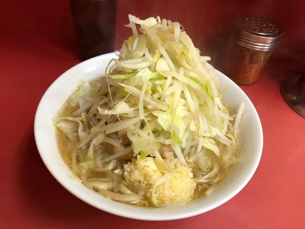 「小ラーメン ニンニク ヤサイ 730円」@ラーメン二郎 ひばりヶ丘駅前店の写真