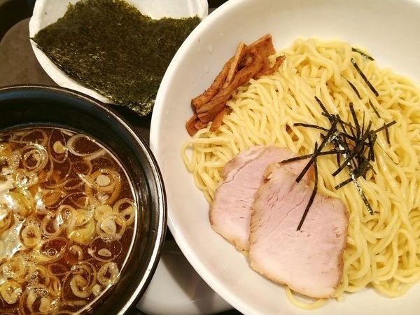 「つけめん風＋味付玉子＋海苔」@赤坂味一 亀戸店の写真