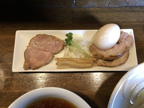 「昆布水  鶏醤油つけ麺」@Soupmenの写真