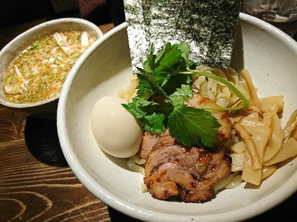 「つけそば塩+特製(1200円)」@神田とりそば なな蓮の写真