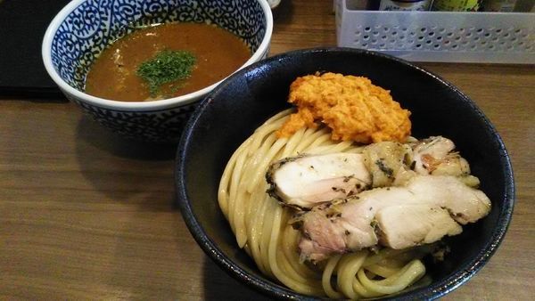 「[限定]ベジポタ黒さつま鶏つけ麺」@煮干しつけ麺 宮元の写真