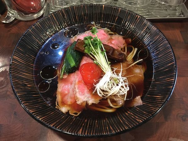 「ハートランドビール 小瓶 → 和牛と山椒の冷たいらぁめん」@麺や 庄のの写真