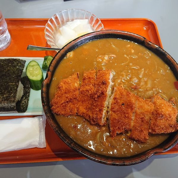「カツカレーラーメンセット」@食堂 ニューミサの写真