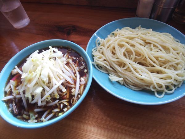 「つけそば並＋野菜＋餃子(小）」@つけそば 麺吉の写真