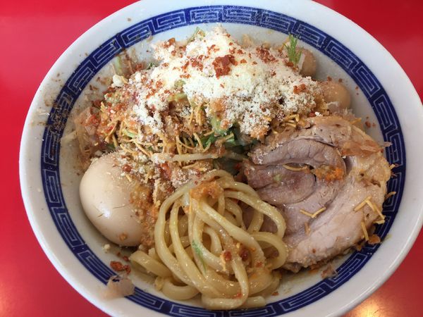 「冷やしまぜそば¥900+うずら¥100」@ジャンプの写真