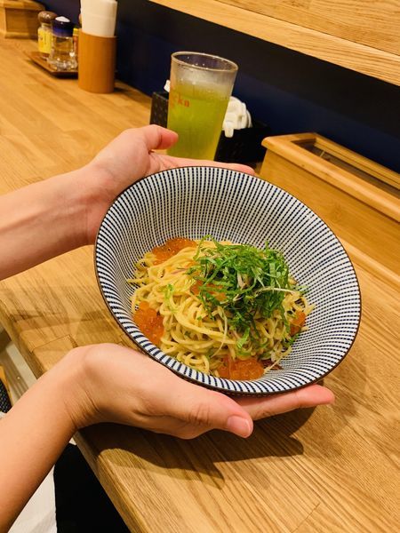 「ウニとイクラの冷やし和え」@自家製麺 純の写真