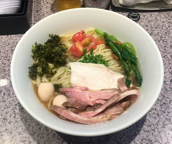 「冷やし海老蕎麦 中盛 1050円」@ラーメン宮郎の写真