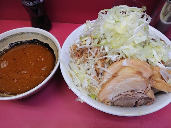 「つけ麺小と豚と葱」@ラーメン二郎 桜台駅前店の写真