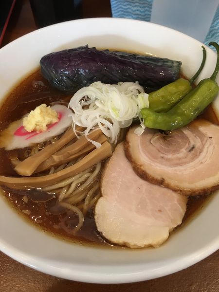 「【限定】揚げ茄子の冷やしラーメン(醤油)」@麺処いろ葉の写真