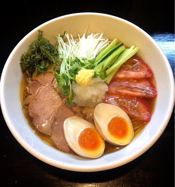 「【1日10食限定】冷やしとびうおらーめん(特製）」@麺や 笑 ～Sho～の写真