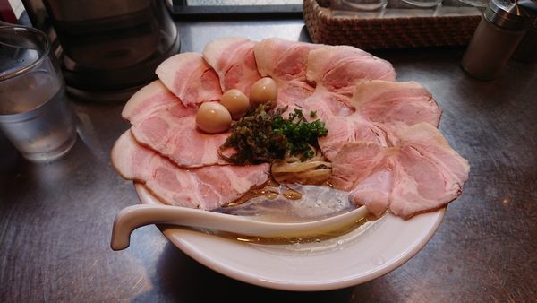 「冷し梅香るユズ胡椒羅臼昆布煮干蕎麦さんじ玉SP(揚げ玉ジンジ」@さんじの写真