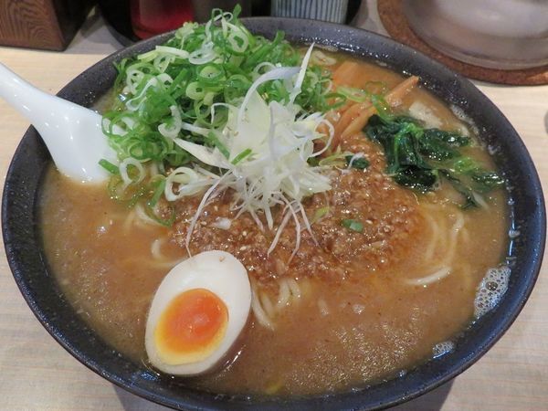 「肉味噌そば大盛+九条ネギ」@麺や鐙壱番の写真