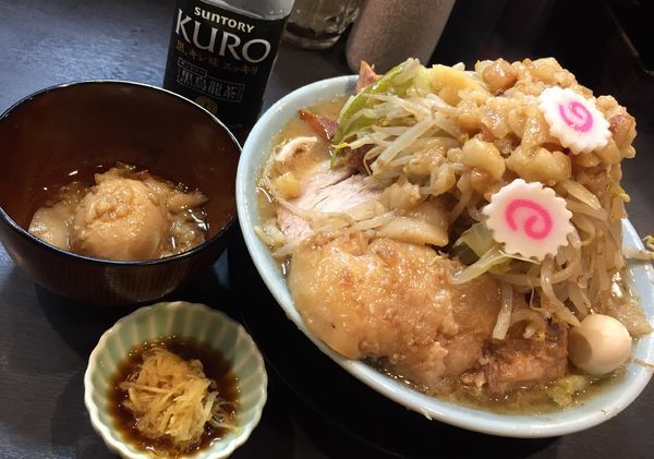 「豚増しラーメン(ちょい野菜ちょい脂)＋とろり味玉＋生姜ダレ」@自家製麺 No11の写真