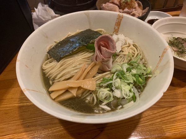 「剣先烏賊と背黒の冷製煮干しそば〜追飯付〜細麺」@麺屋 ひな多の写真