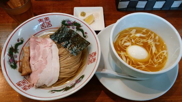 「【限定】昆布水のつけ麺(塩)¥900-+味玉¥100-」@塩らーめん 千茶屋の写真