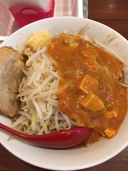 「フュージョン(ニンニク)」@火の豚 立川ラーメンスクエア店の写真