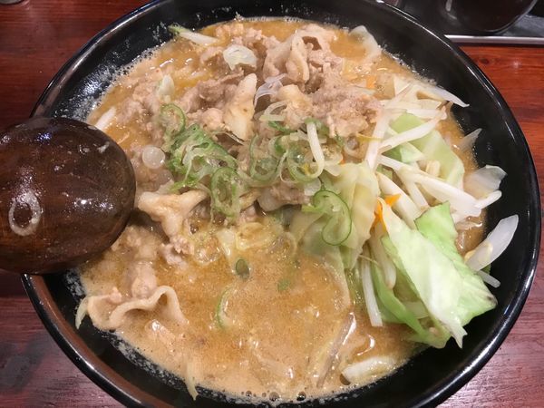 「肉盛り濃厚味噌ラーメン 800円」@麺処 田ぶし 高円寺本店の写真