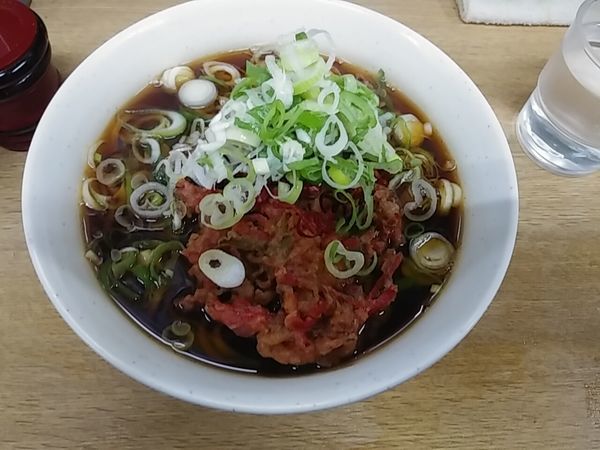 「かき揚げBそば」@一由そば 日暮里店の写真