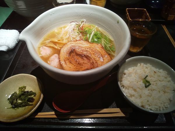 「銀笹ラーメン 塩 半鯛飯」@麺処 銀笹の写真