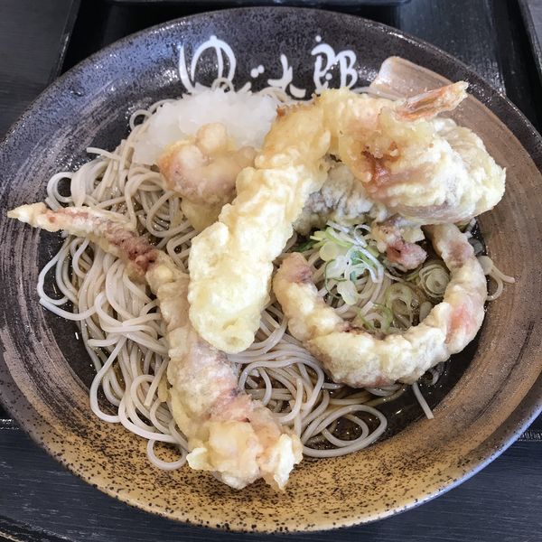 「【期間限定】冷しおろしゲソ天（￥500）＋海老天（クーポン）」@ゆで太郎 南行徳店の写真