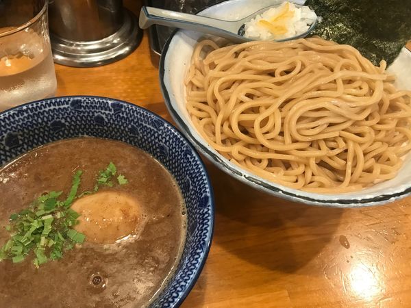 「味玉つけ麺（大盛・あつもり）」@麺屋 海心の写真