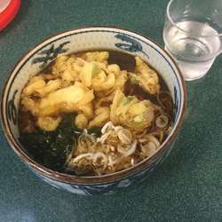 かけそば+バラ玉ねぎ(¥280+70)