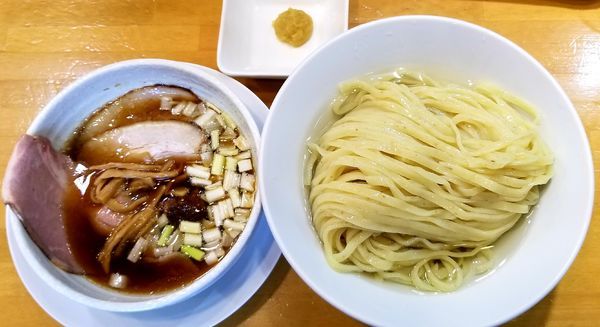 「昆布水つけ麺(柚子トッピング)ごろにくめし」@自家製中華そば 麺の虜の写真