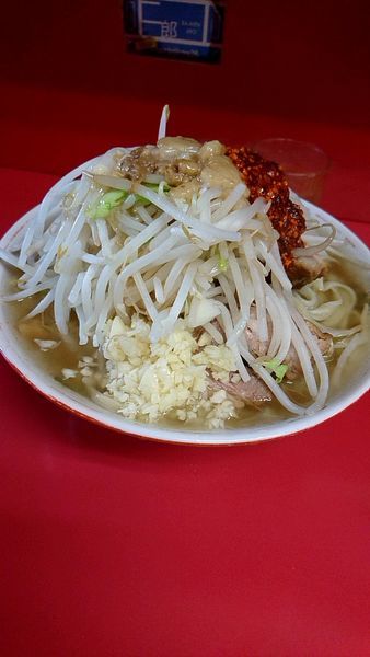 「大ラーメン850円野菜ニンニク脂ラー油」@ラーメン二郎 千住大橋駅前店の写真