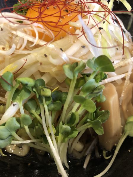 「まぜそば 鯛煮干し油」@まぜそば専門店 かぐら 立川店の写真