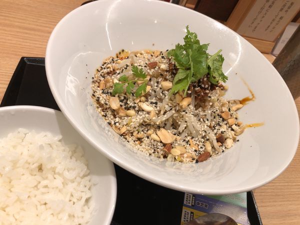 「汁なし担々麺（追い飯セット）＋パーコー」@紀州清流担々麺 produce by KEISUKEの写真