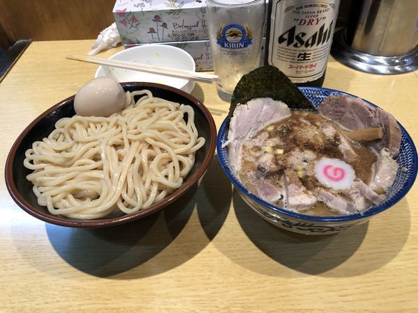 「つけチャーシュー+ビール」@くり山の写真