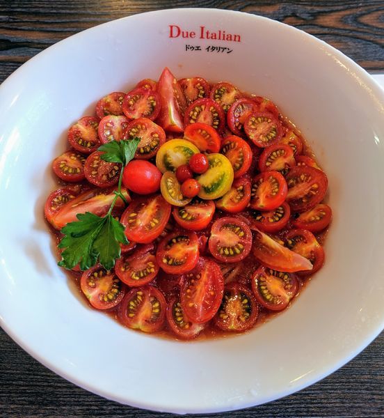 「冷製トマトコレクション　1,200円」@黄金の塩らぁ麺 due Italian 横浜青葉台店の写真