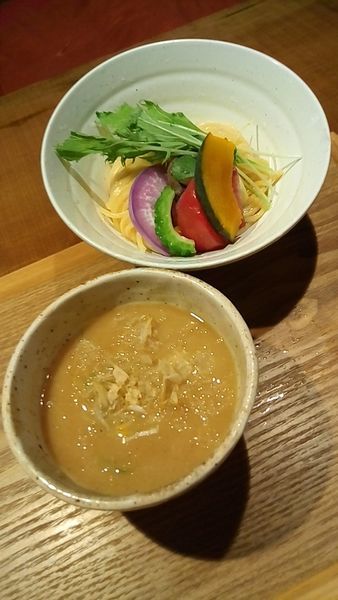 「無添加つけ麺（中）９８０円」@麺処 竹川の写真