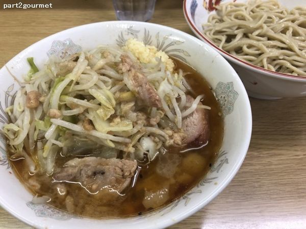 「つけ麺 「ニンニクアブラ」(850円)」@ラーメン二郎 栃木街道店の写真