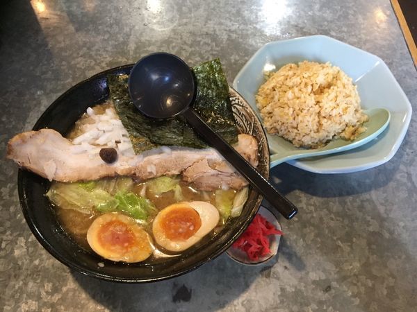 「かん太醤油スペシャル＋半チャーハン」@麺家 かん太郎の写真