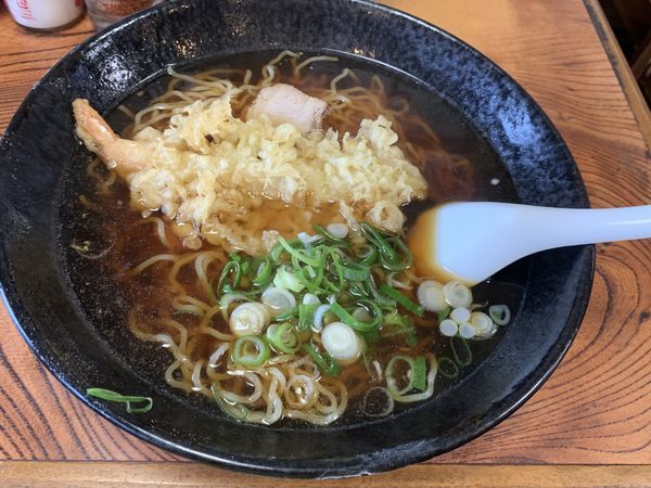 「天ぷらラーメン　630円」@小塩屋の写真